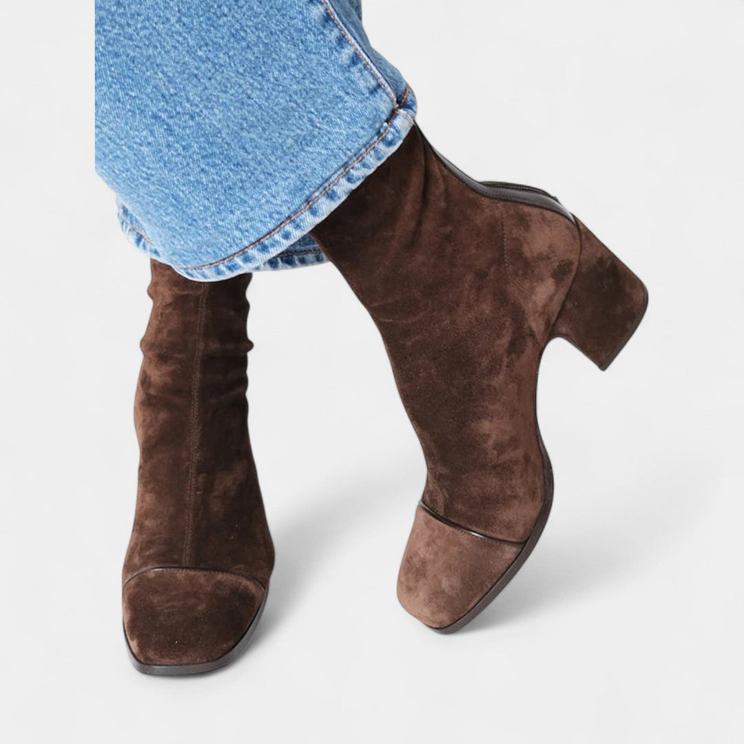 Lea – Elegantní boty se čtveratou špičkou a blokovým podpatkem