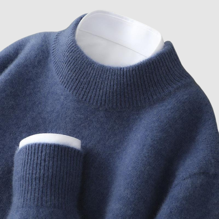 Alex - Unisex kašmírový svetr s vysokým límcem