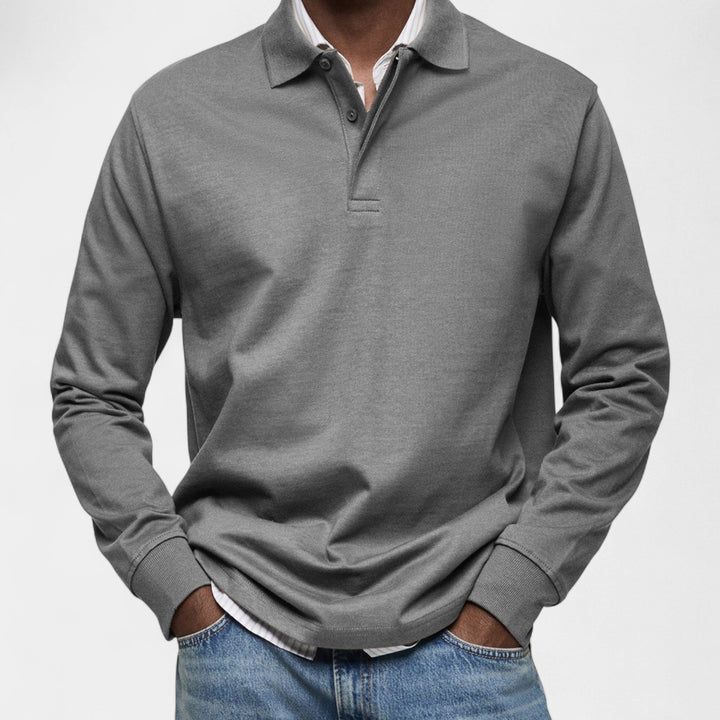 Tomáš – Elegantní pánské polo s dlouhým rukávem