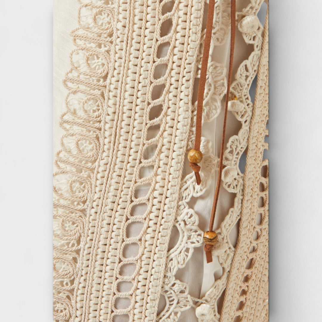 Mira - Tkaný prázdný organzový maxi šaty