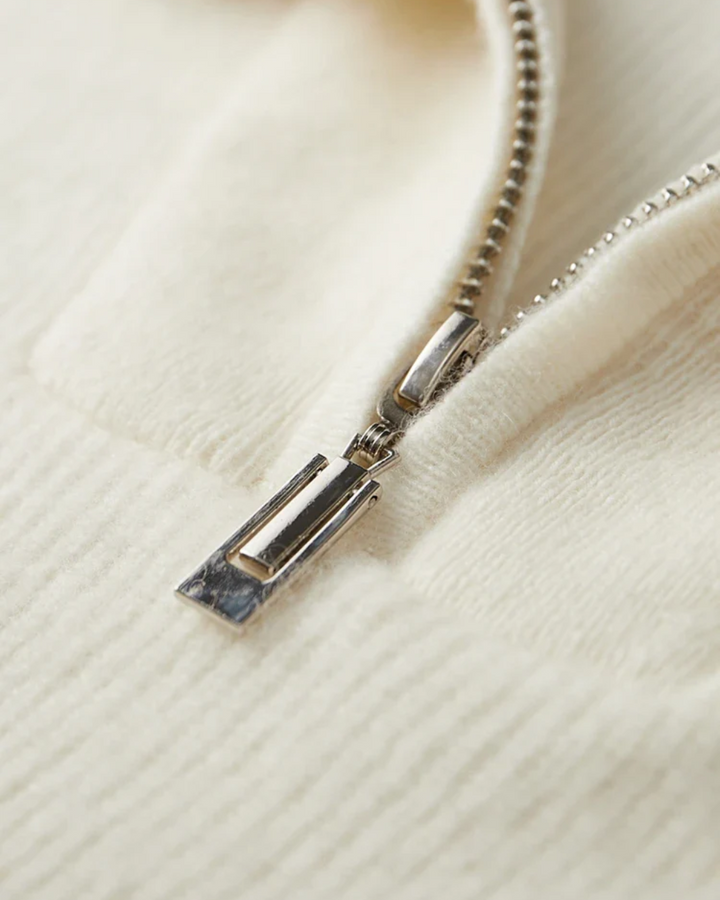 Libuše- Camisola Portofino z kašmíru s polovičním zipem