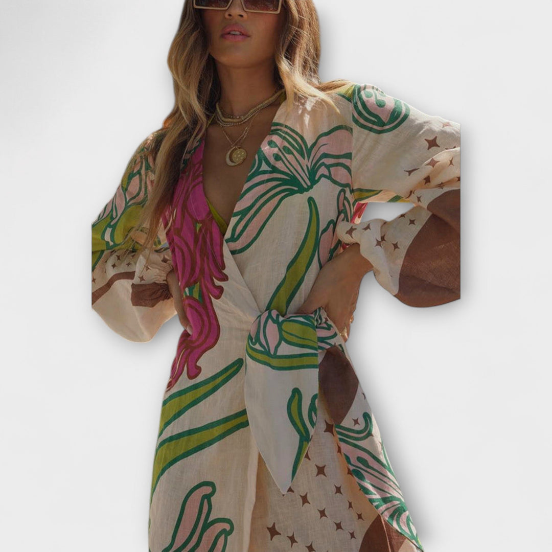 Tracey - Maxi šaty s vázáním