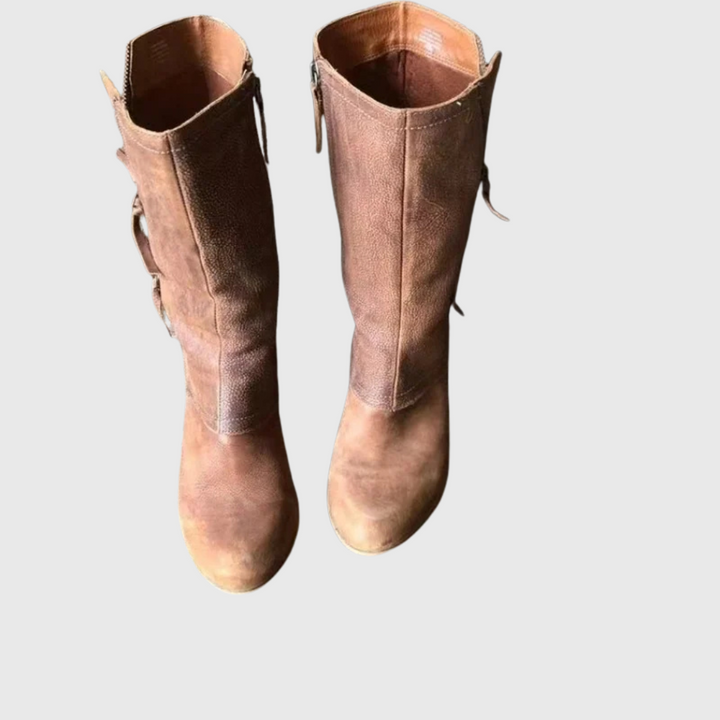 Alma – Vintage kozačky na půl lýtka