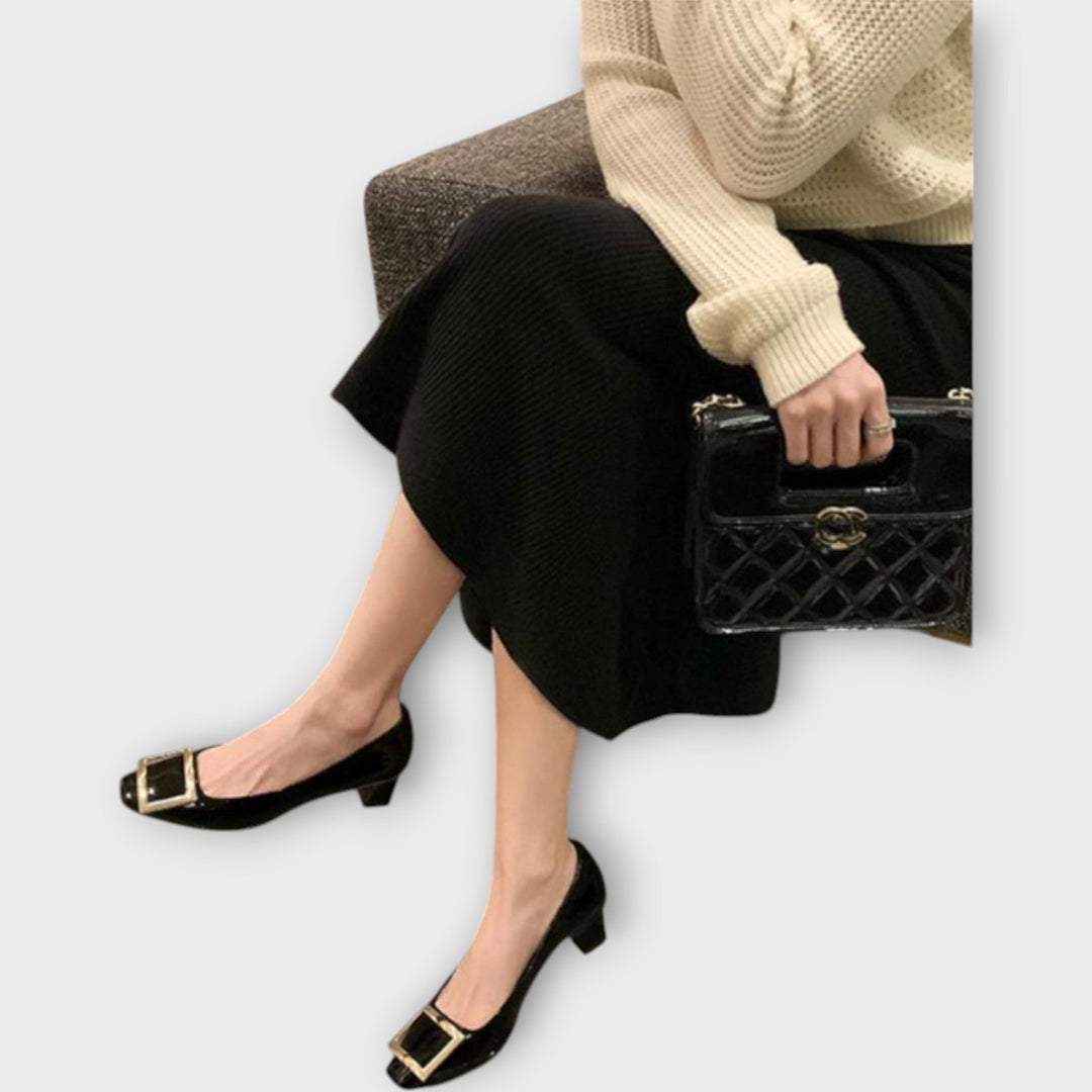 Lucie Elegantní Sandály Střednípodpatek Čtvercová Špička