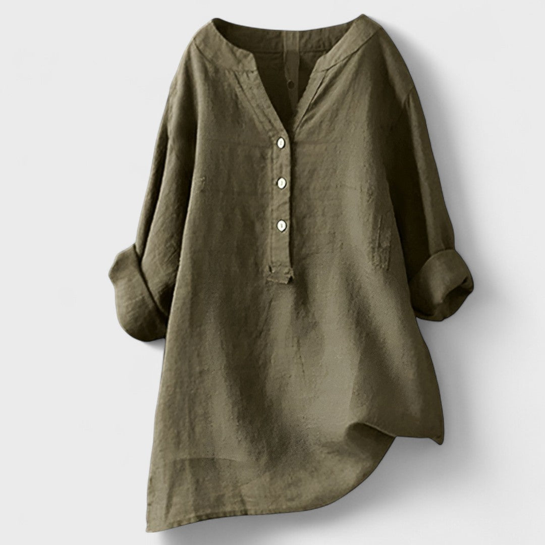 Freja - Pohodlná Košile s Knoflíky