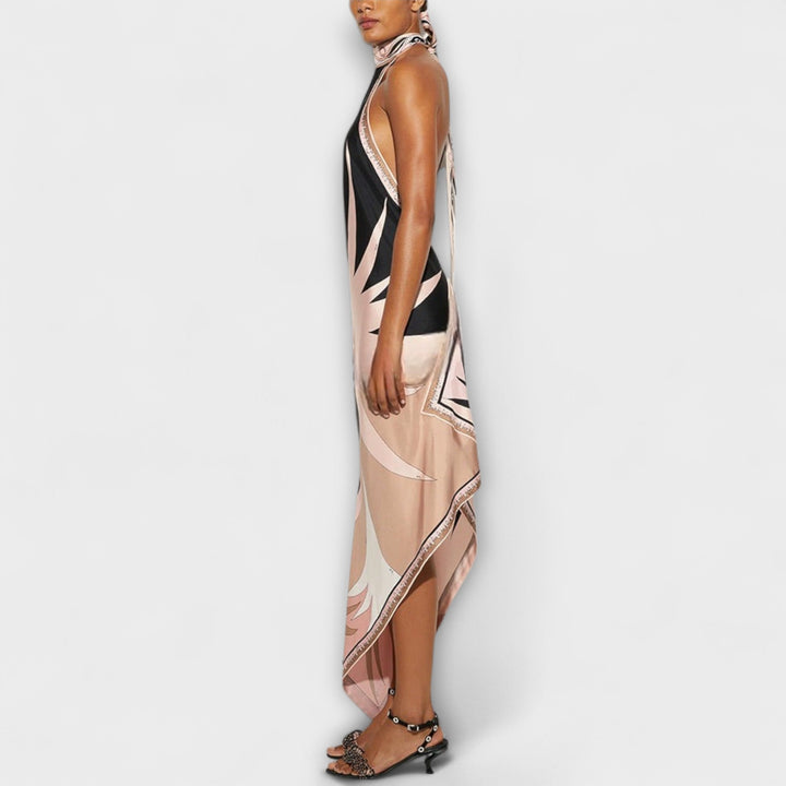 Ivy - Unikátní saténové šaty na ramínka