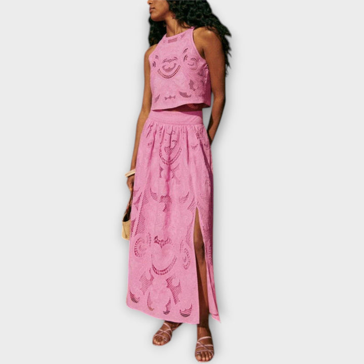 Milla - Ohromující krajkový set s výřezem